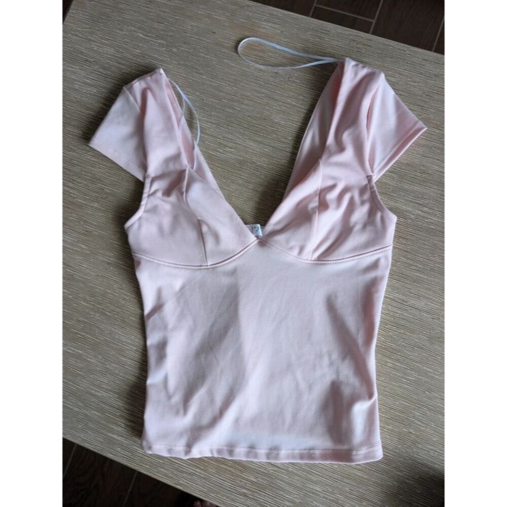 Gaze ballet core pink stretch top xs